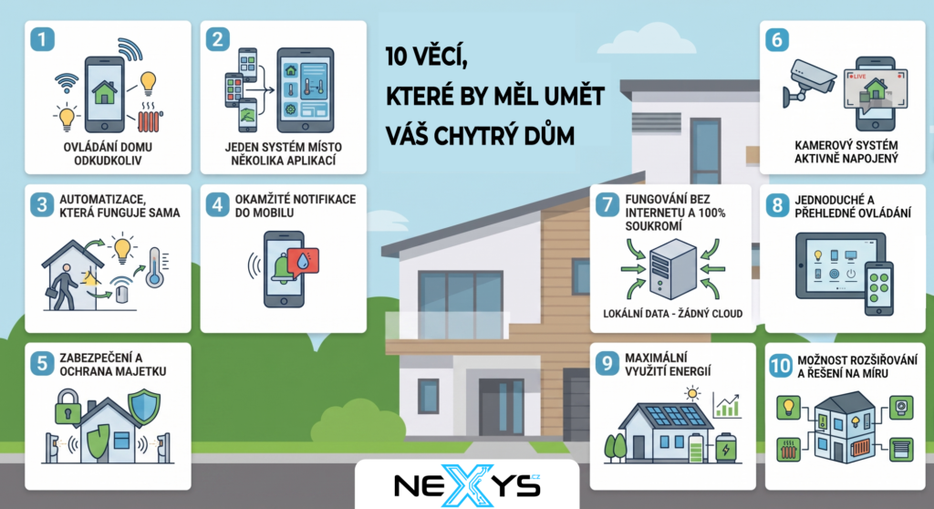 10 věcí které by měl umět chytrý dům
