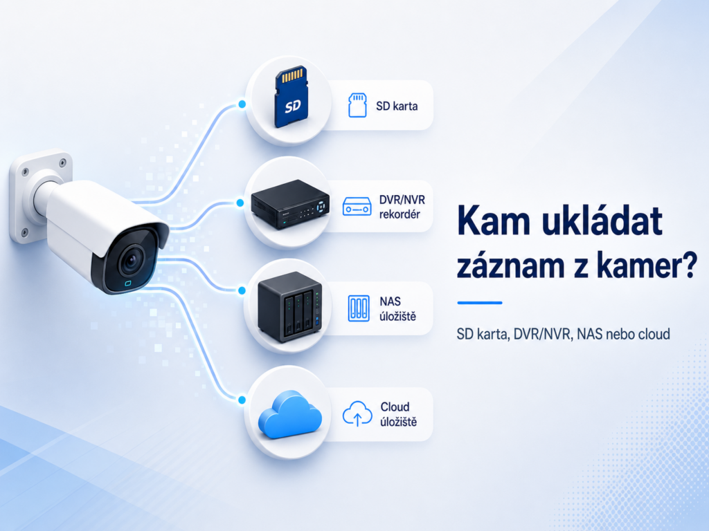 Kam ukládat záznam z kamer? SD karta, NVR, NAS nebo cloud